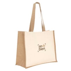 Bolsa de algodón y yute "YARI" - NATURAL