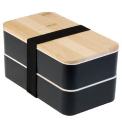 Doble Lunch Box Polaris - NEGRO