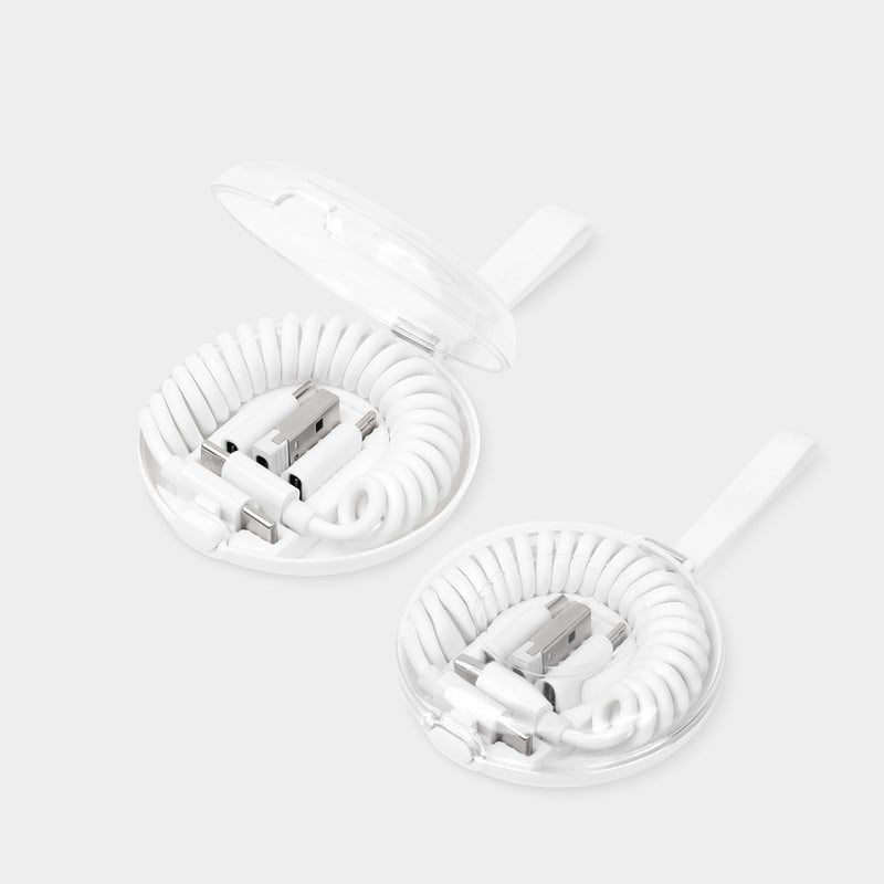 Cable de carga spira Cable de carga spira - BLANCO