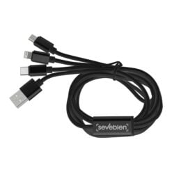 Cable con adaptadores "madison" - NEGRO