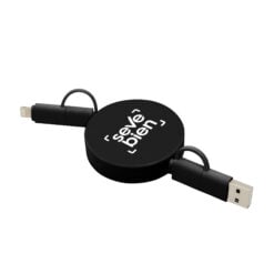 Cable retráctil de carga "FASTER" - NEGRO