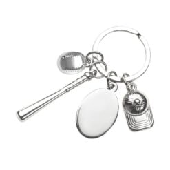 Llavero bunt baseball - PLATA