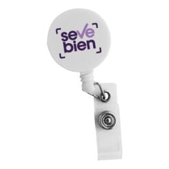 Porta gafete "yuber" - BLANCO
