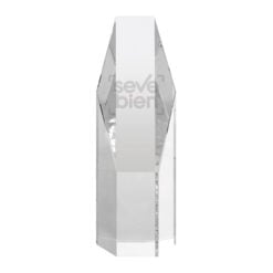 Trofeo de cristal diagonal - TRANSPARENTE