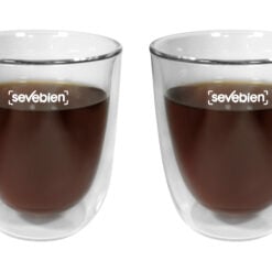 Set de vasos de vidrio "Double" - TRANSPARENTE
