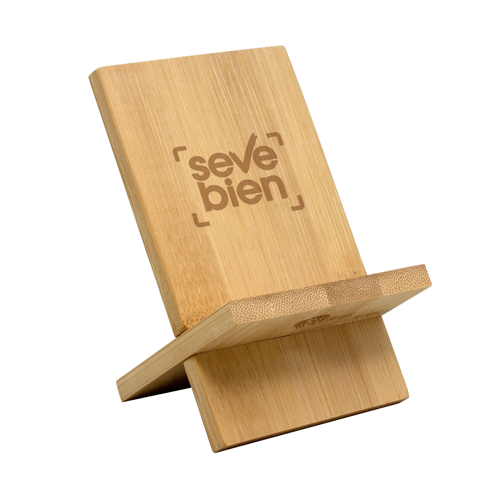 Soporte de escritorio para celular «BAMBOFFICE» Soporte de escritorio para celular "BAMBOFFICE" - MADERA