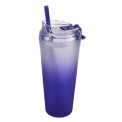 Termo Iced TMPS 272 morado de doble pared con popote