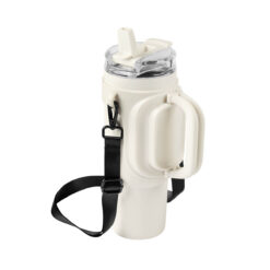 Termo Canada TMPS 275 color hueso con asa y correa para hombro