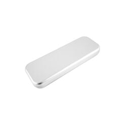 Estuche metálico rectangular - PLATA