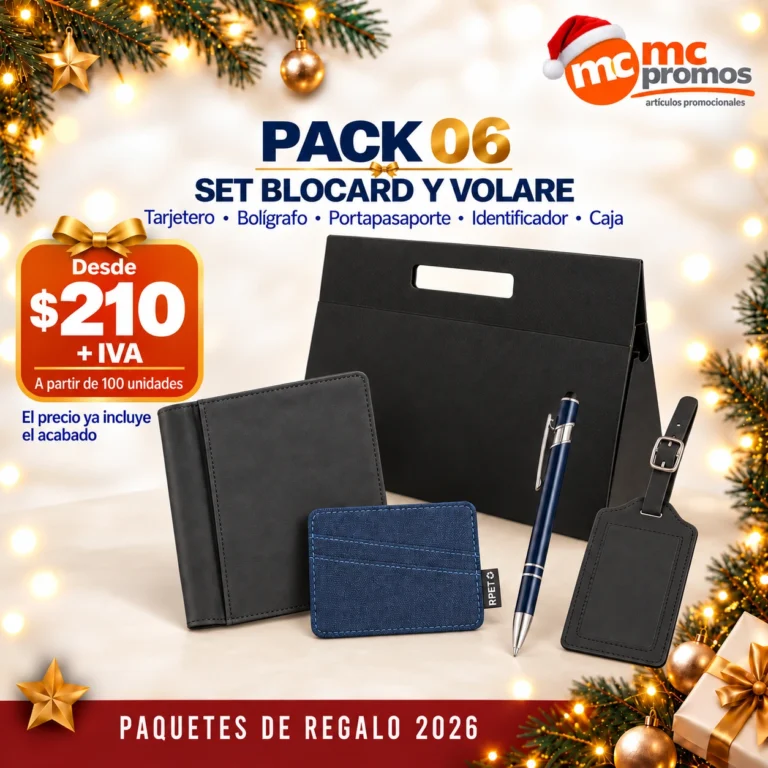 PACK 06 · SET BLOCARD Y VOLARE — paquete de regalo 2026