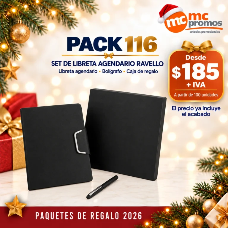 PACK 116 · SET DE LIBRETA AGENDARIO RAVELLO — paquete de regalo 2026