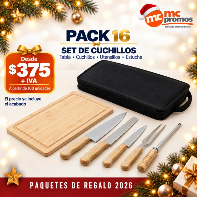 PACK 16 · SET DE CUCHILLOS — paquete de regalo 2026